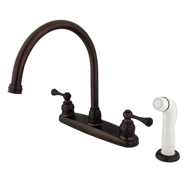 Kingston Brass 8" Centerset Kitchen Faucet, Oil Rubbed Bronze KB725BL - main